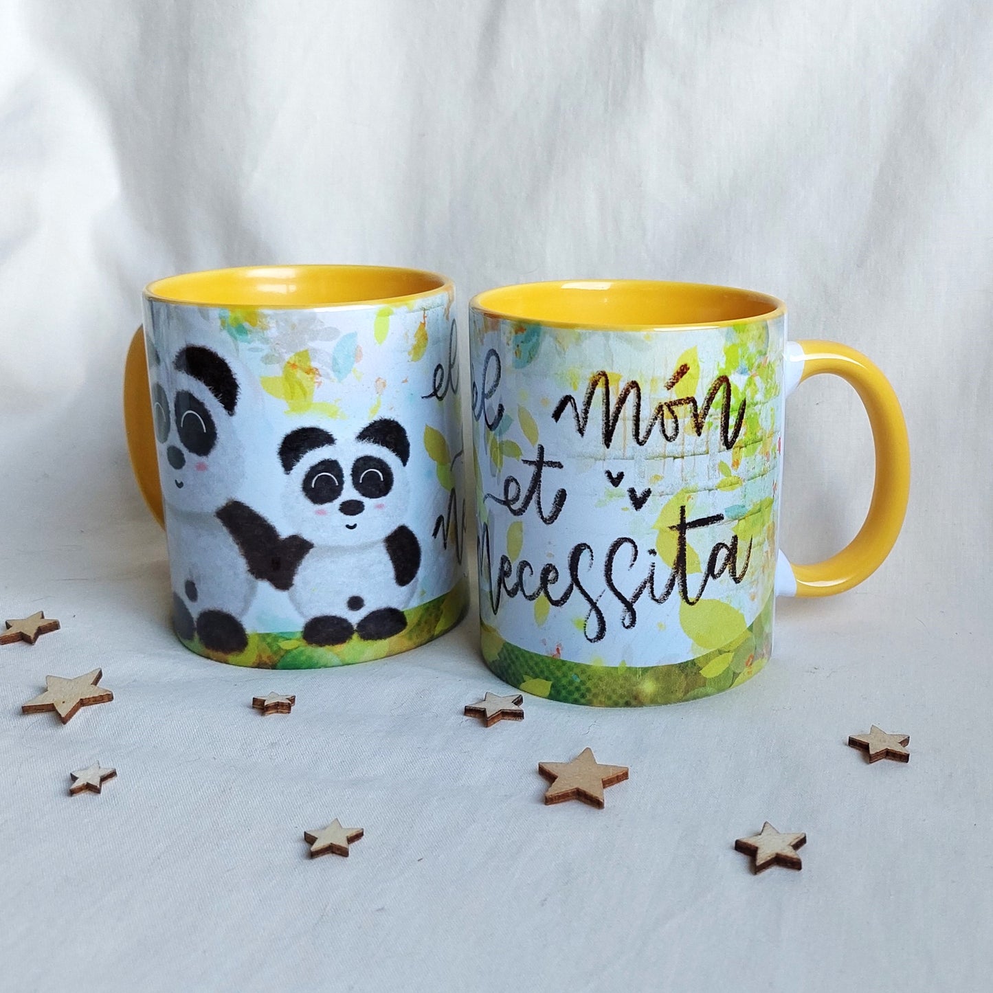 Taza Pandas amarilla