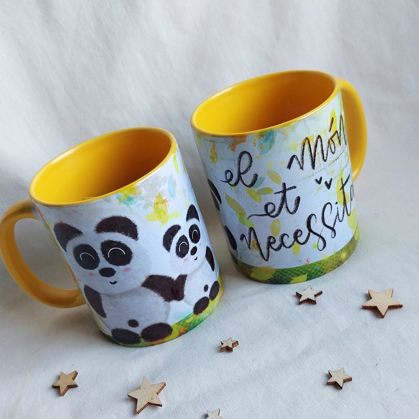Taza Pandas amarilla