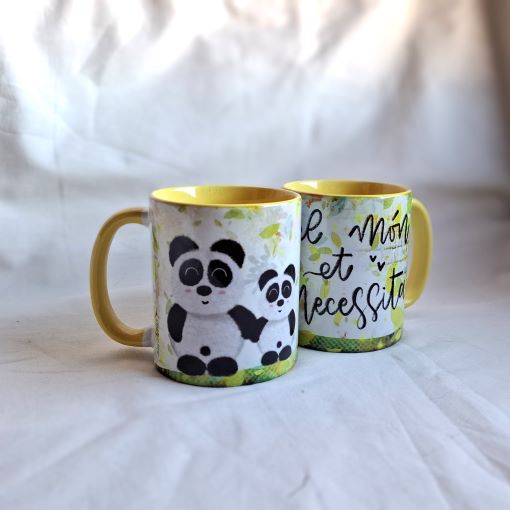 Taza Pandas amarilla